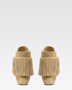 Botas en piel de ante color crudo