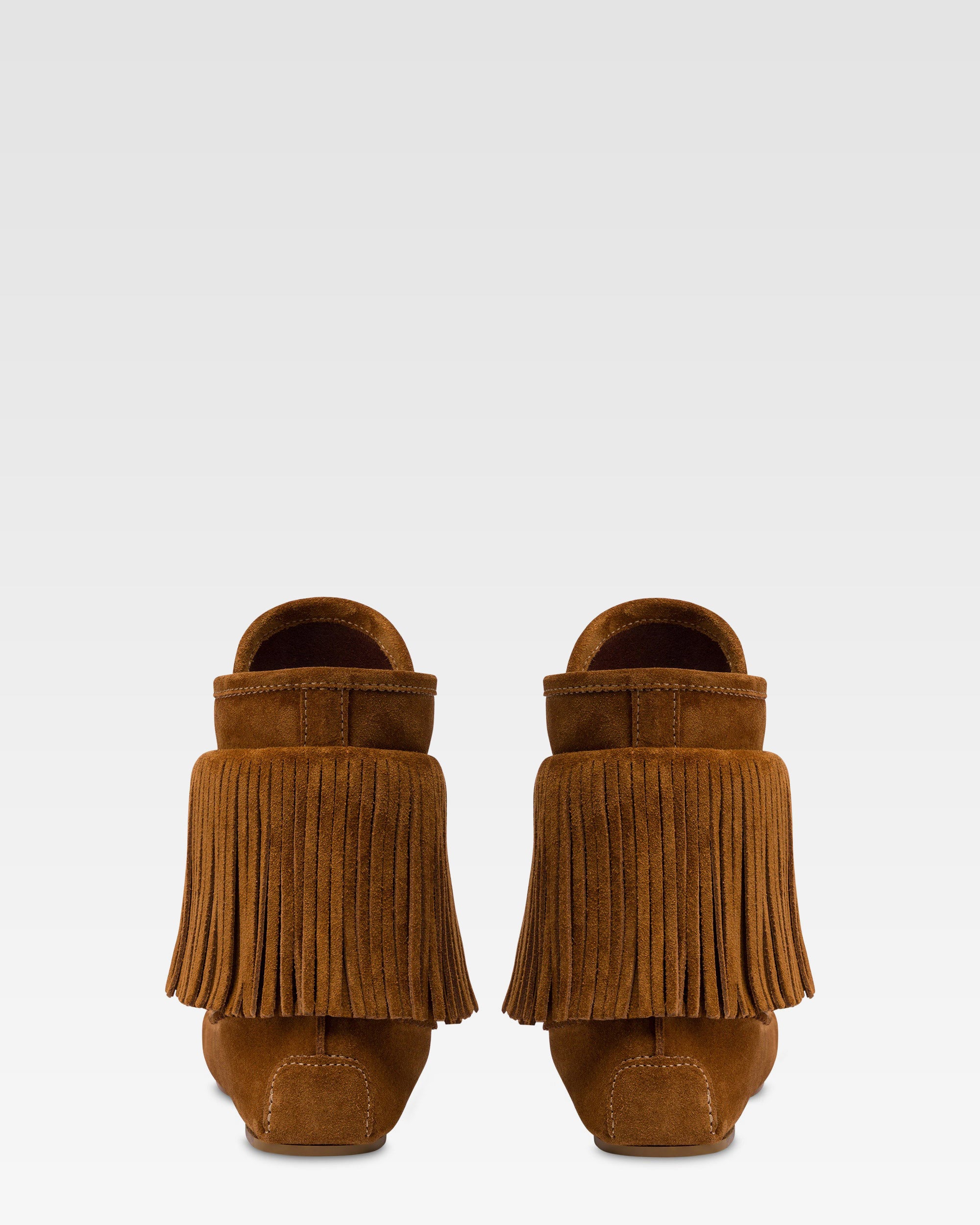 Botas en piel de ante color conac