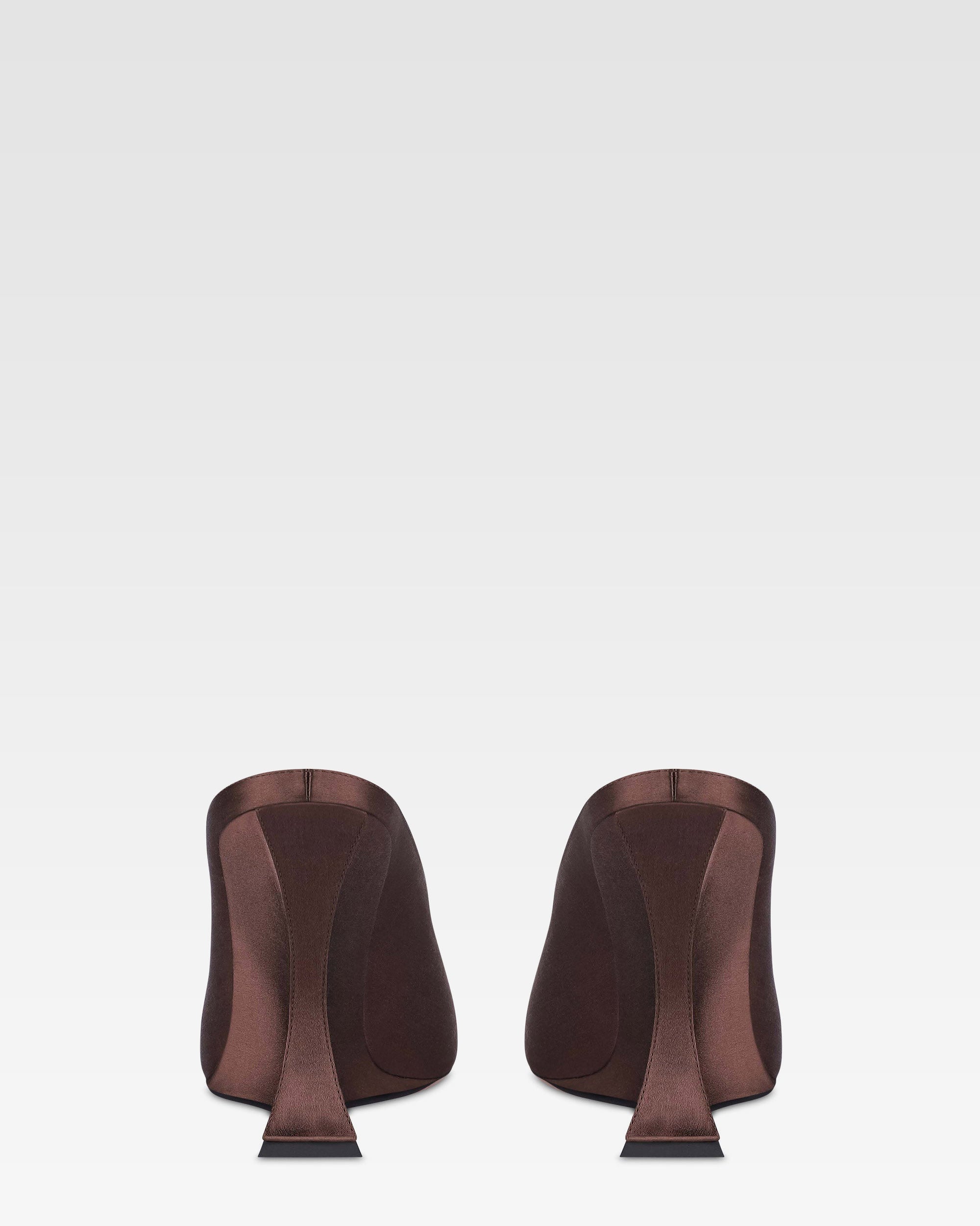 Sabots en saten color ebano