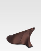 Sabots en saten color ebano