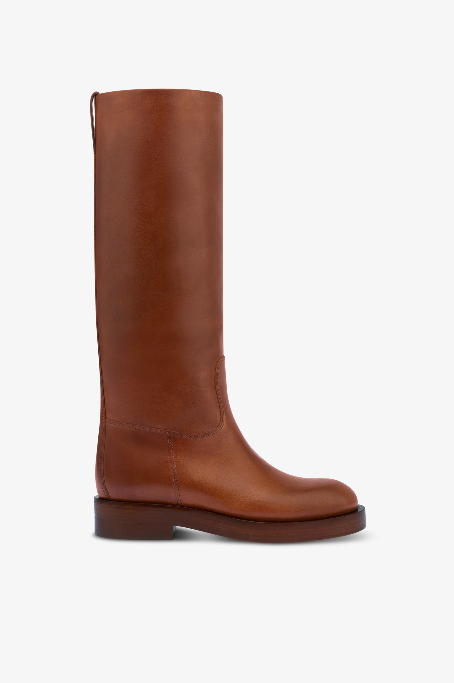 Botas de piel de becerro color tostado