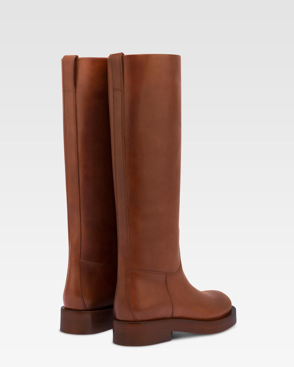 Stiefel aus braunem Kalbsleder