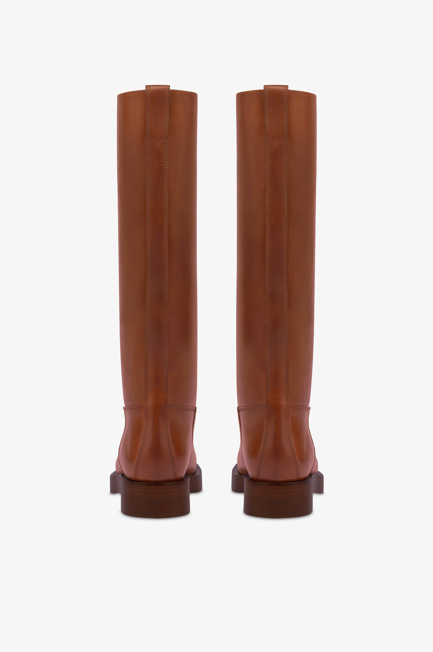 Botas de piel de becerro color tostado