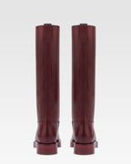 Botas de piel de becerro color rouge noir