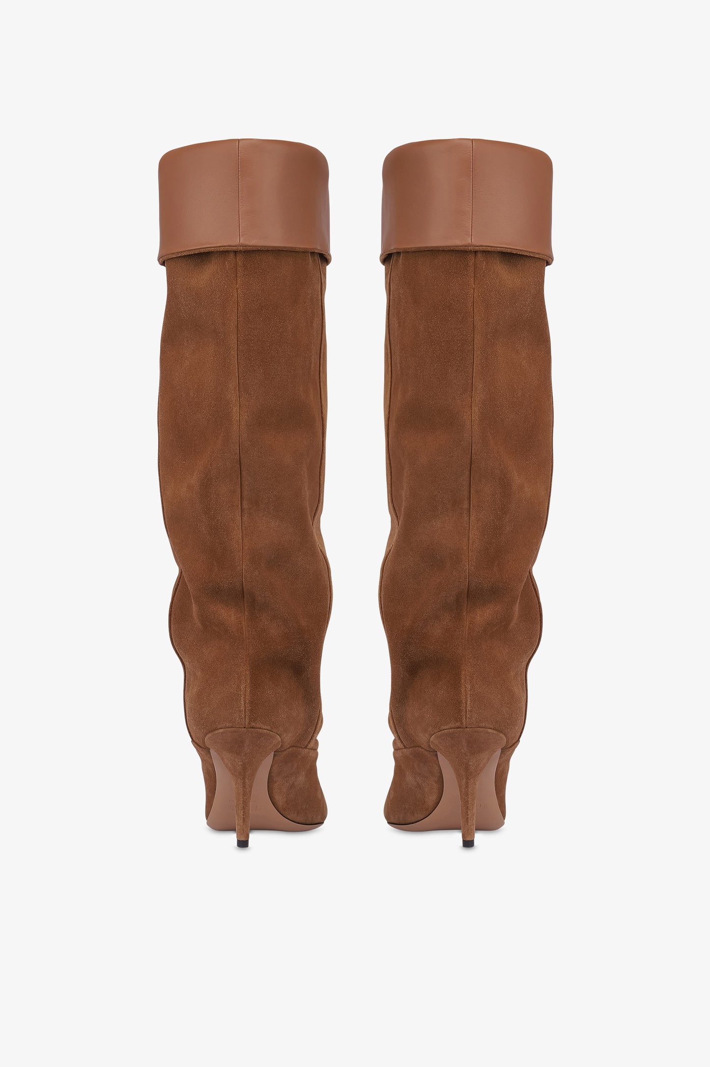 Botas en ante de becerro color marron claro