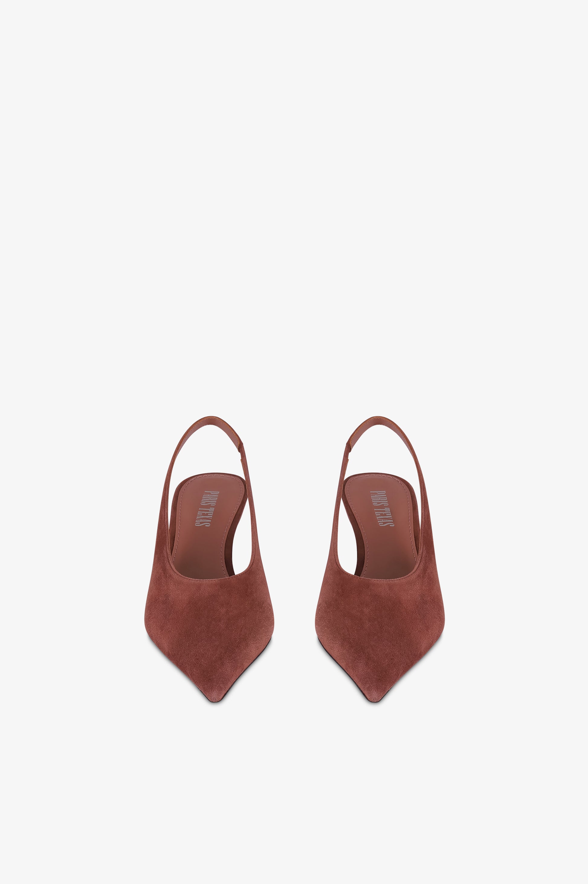 Slingbacks en cuir suede rouge sombre avec talon en cuir imprime lezard