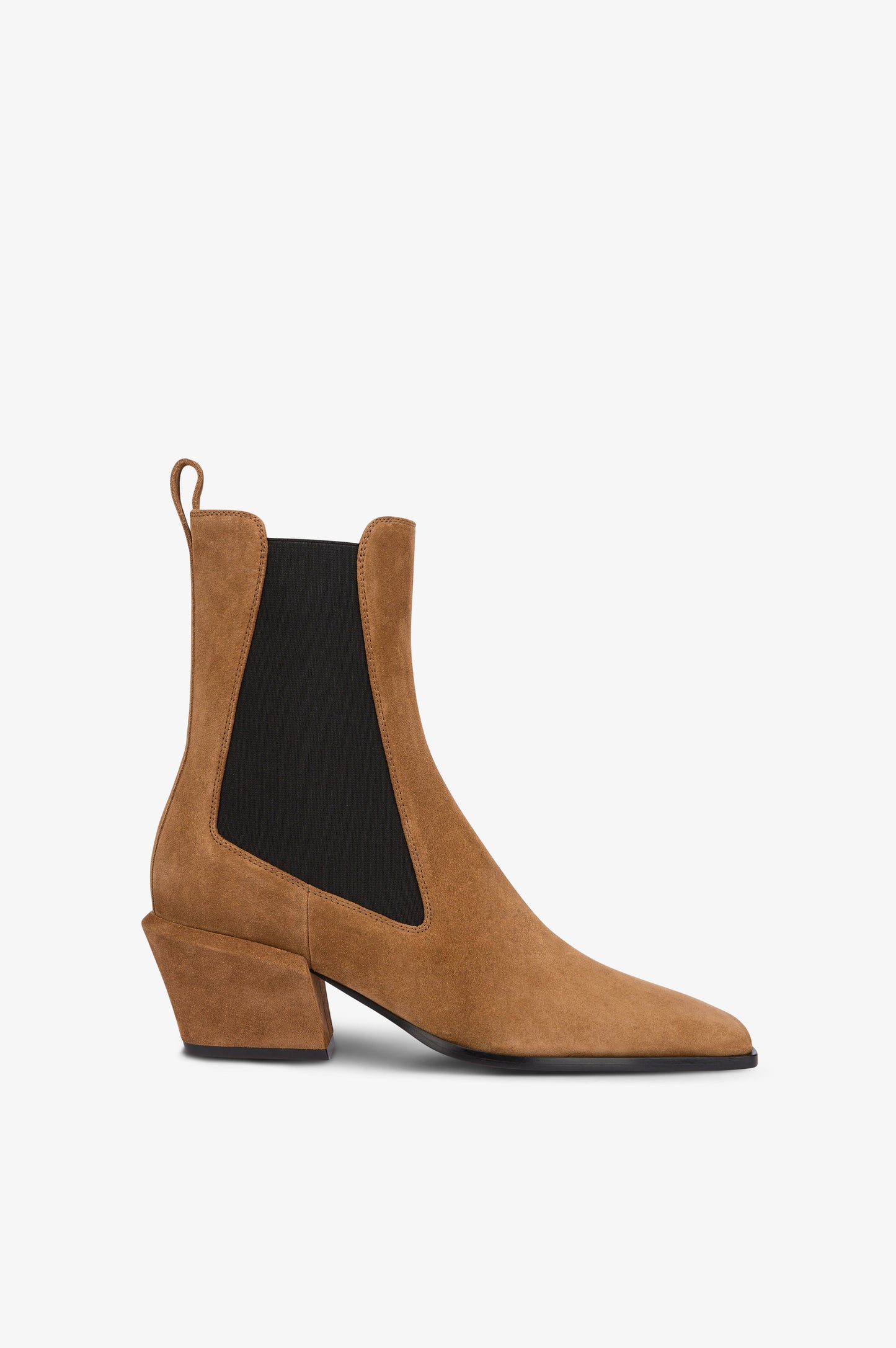 Bottines en cuir suede de veau couleur marron