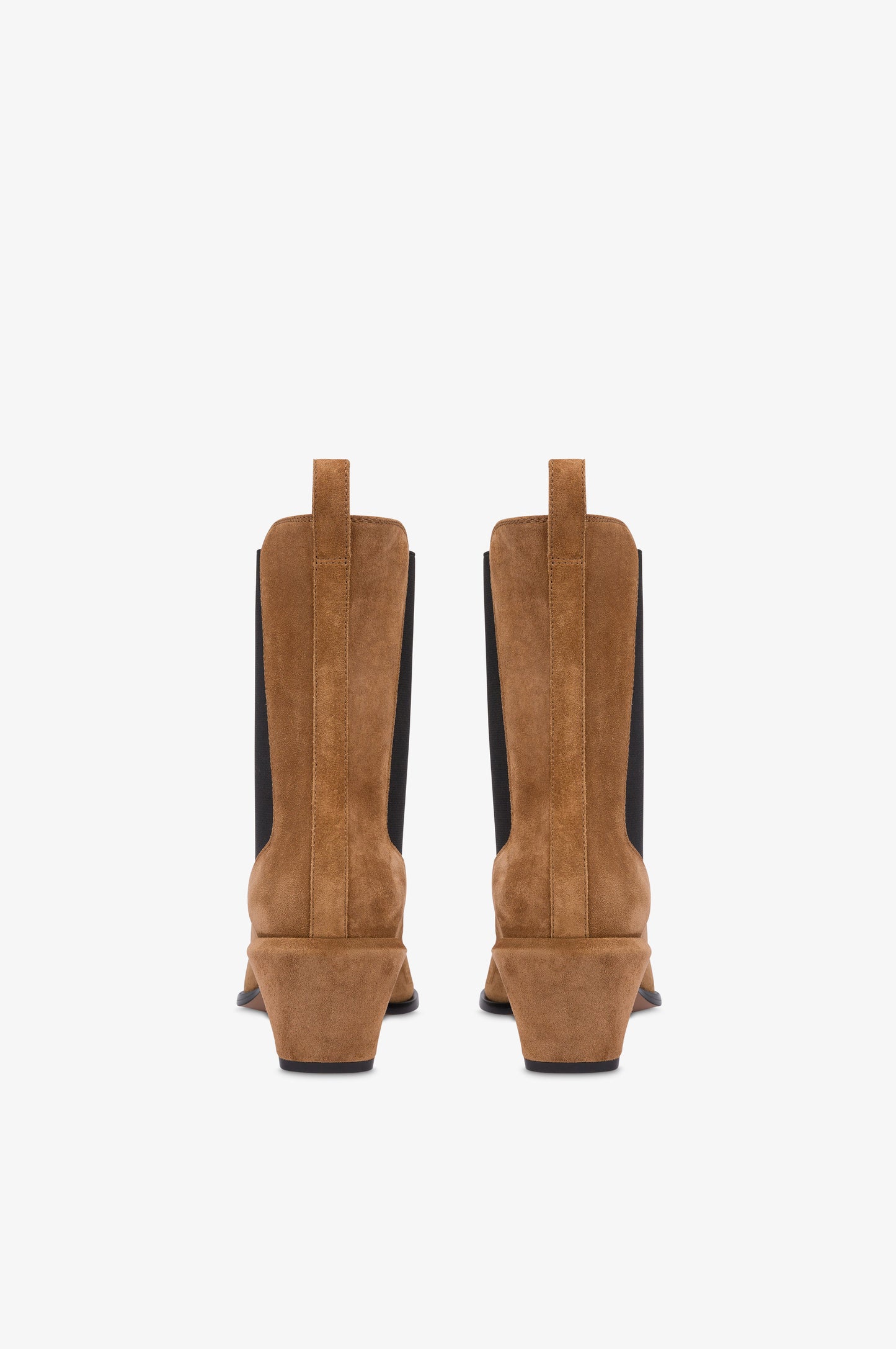 Bottines en cuir suede de veau couleur marron