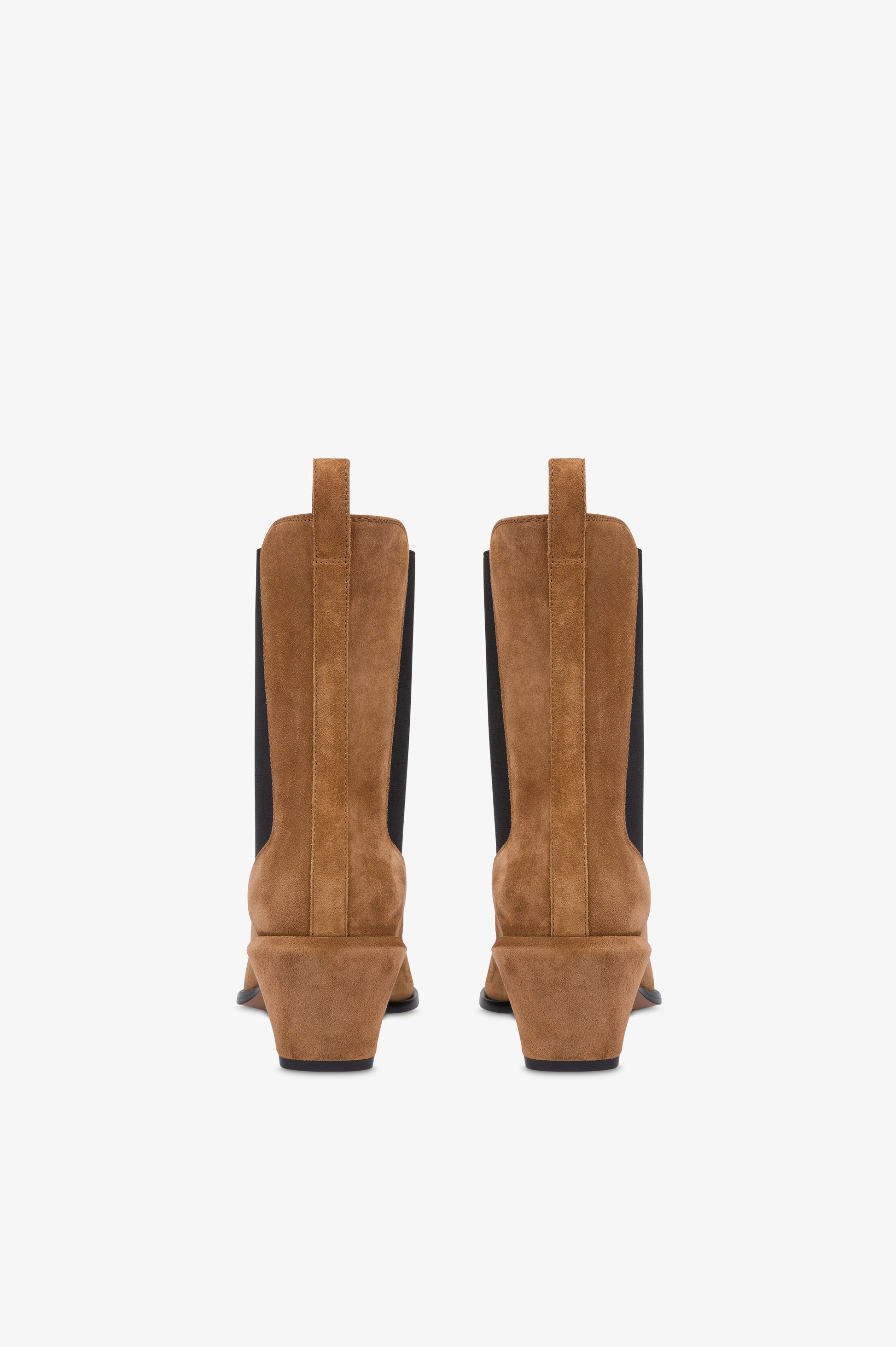 Bottines en cuir suede de veau couleur marron