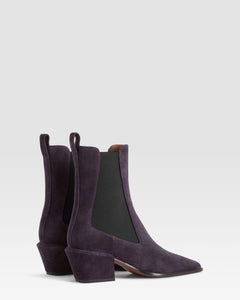 VELOURSLEDER ANKLE BOOT