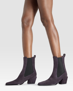 VELOURSLEDER ANKLE BOOT