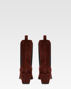 Botines de ante de becerro color caoba