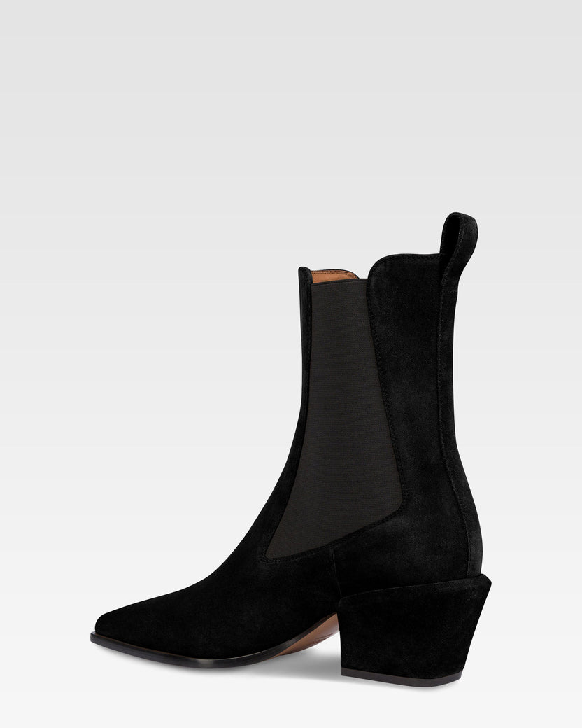 Suede ankle boot