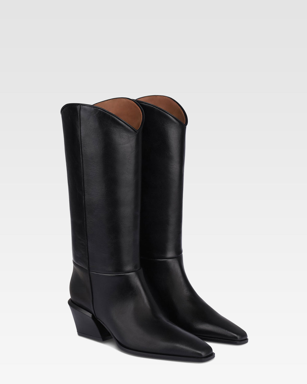 Stiefel aus schwarzem Kalbsleder