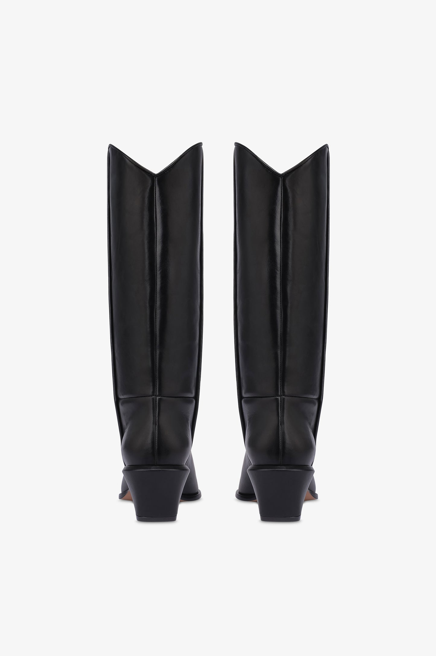 Bottes en cuir de veau noir