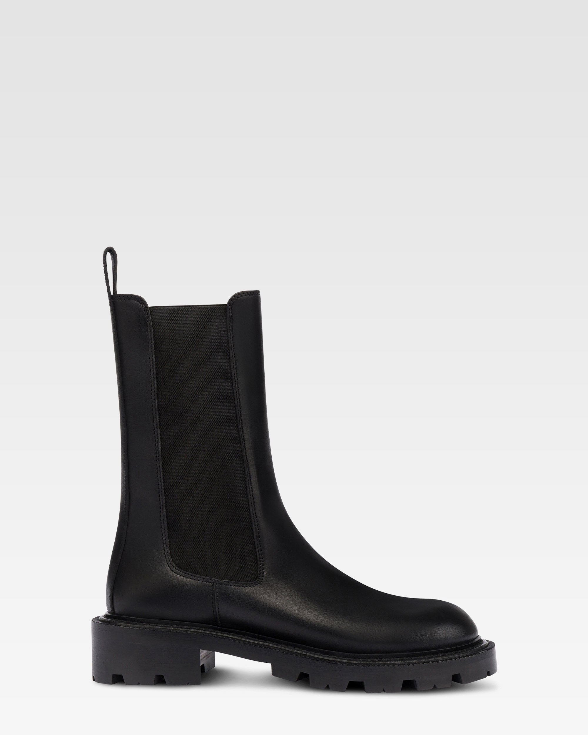 Botines de piel de becerro color negro