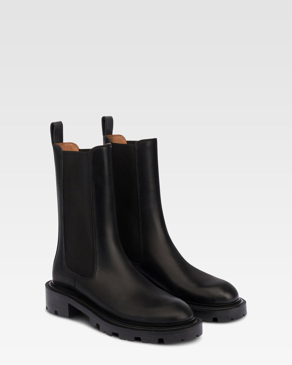 Botines de piel de becerro color negro