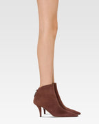 Botines de ante color caoba