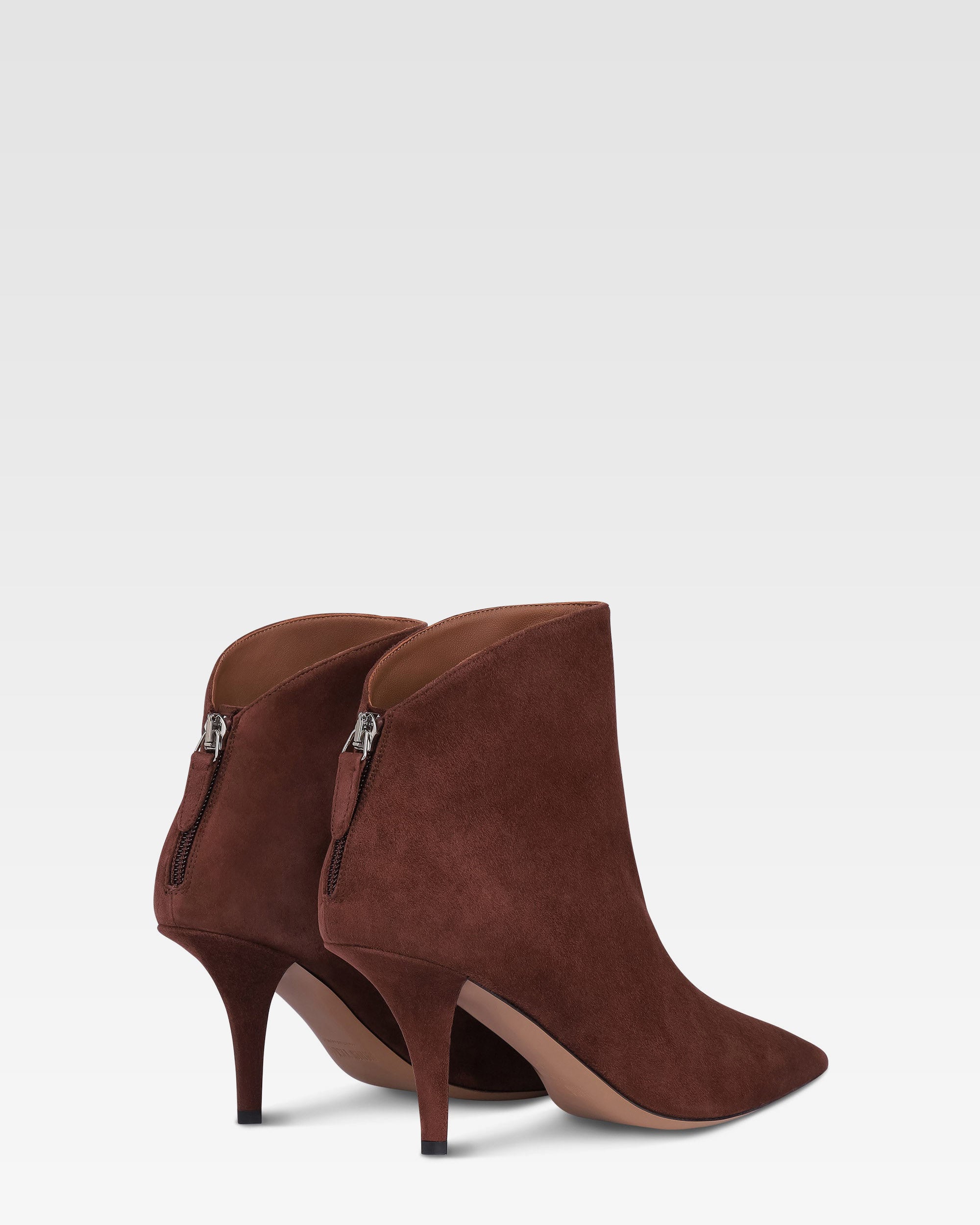 Ankle boots in mahogany suede leather