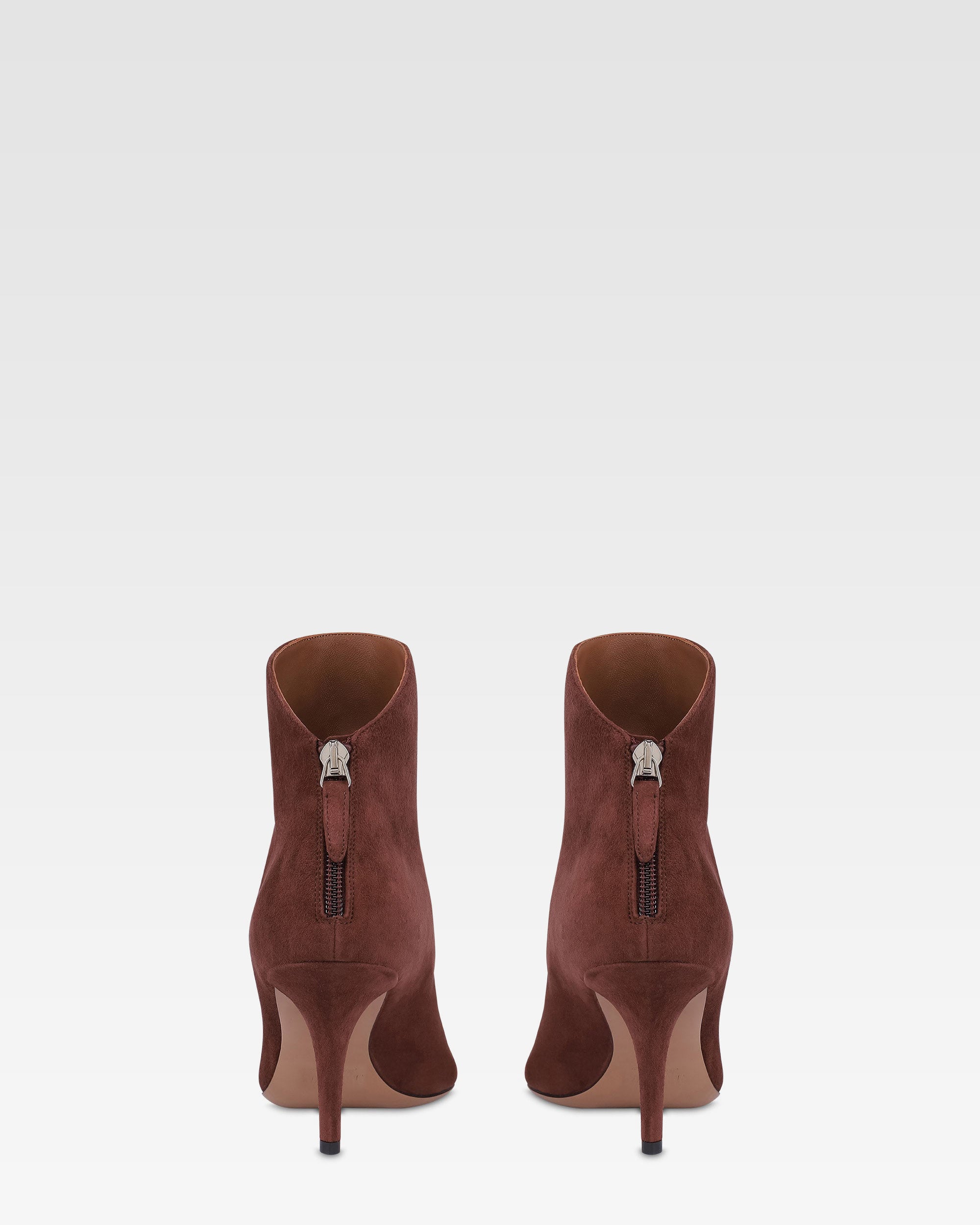 Ankle boots in mahogany suede leather