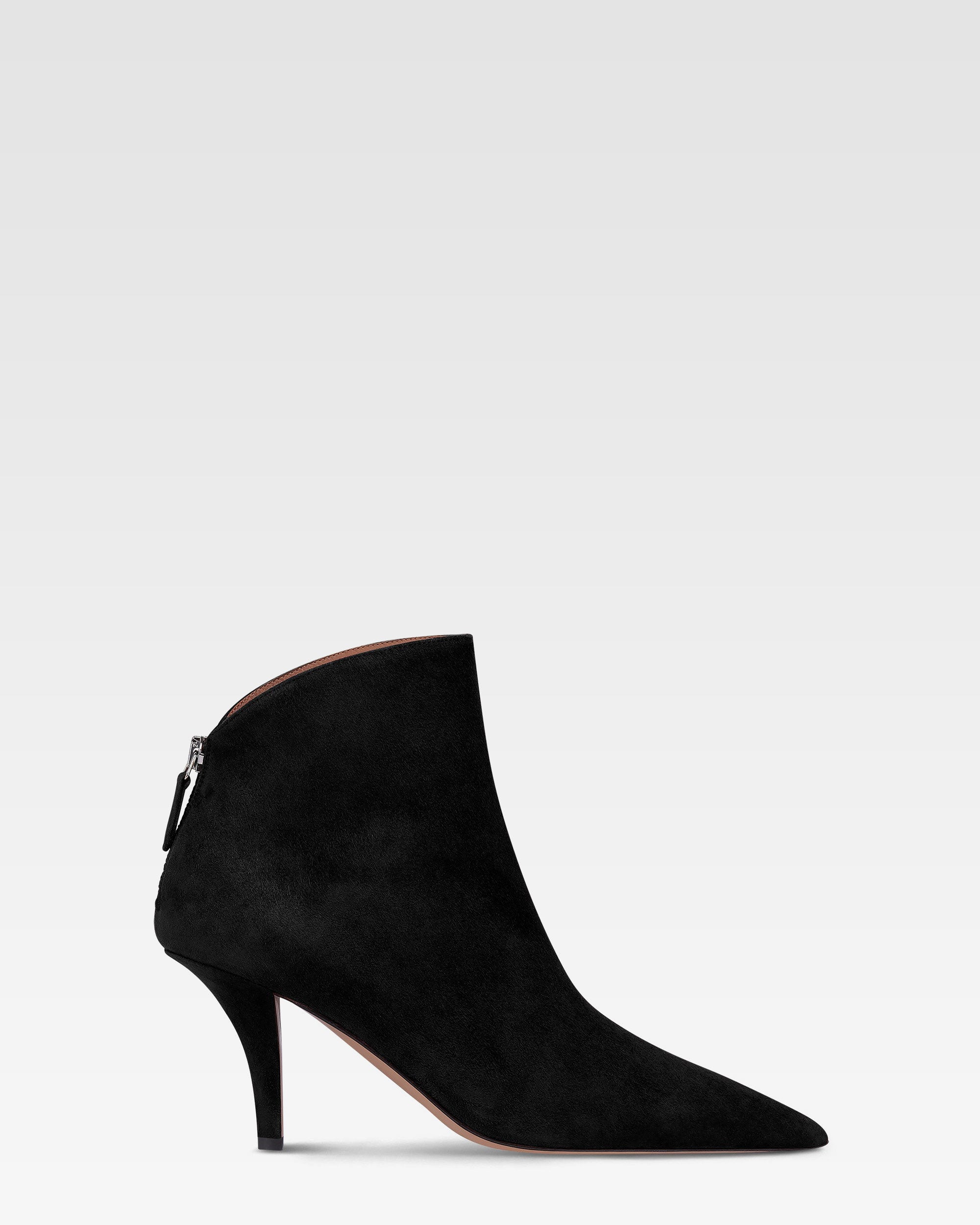 Bottines en cuir suede noir