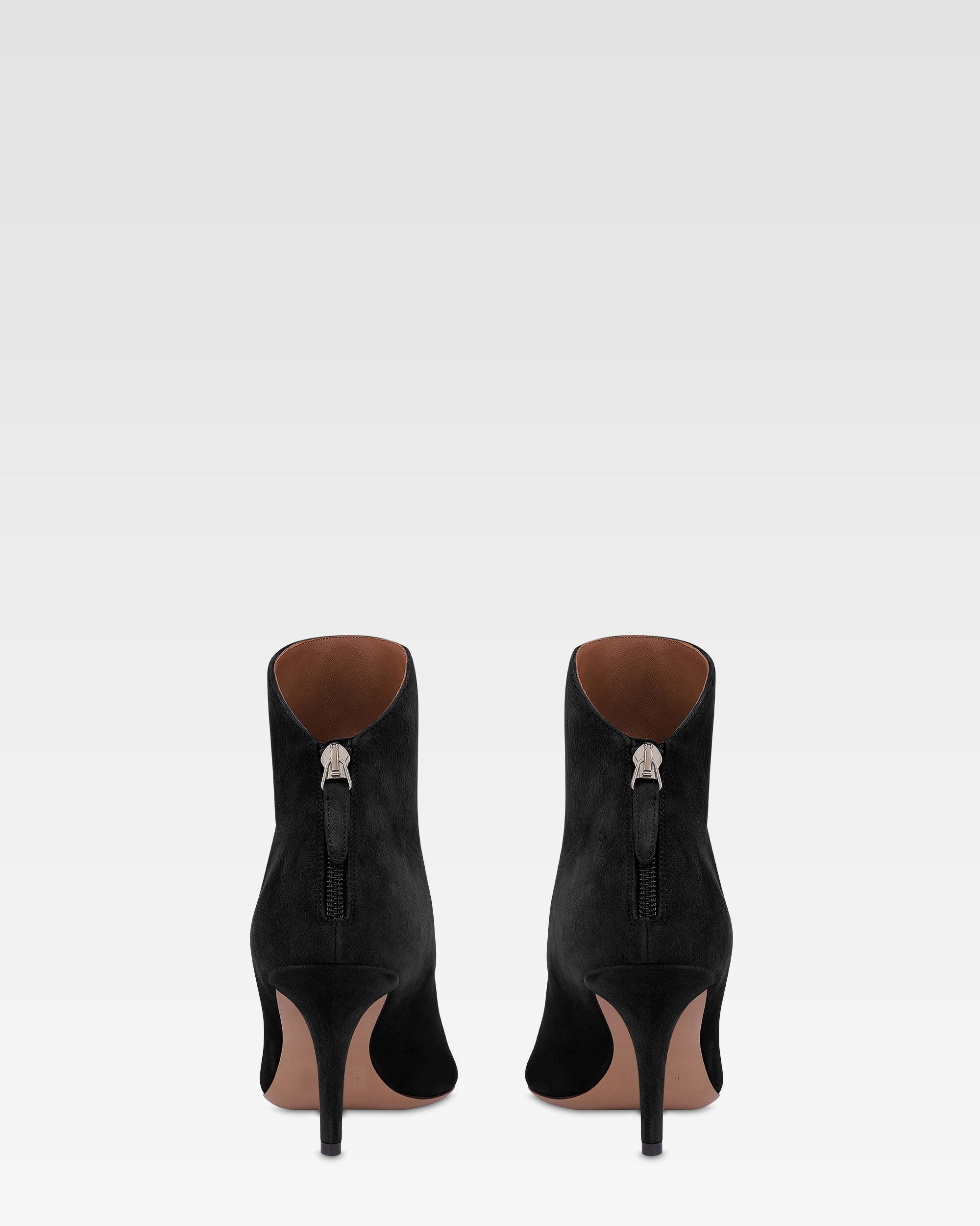 Bottines en cuir suede noir