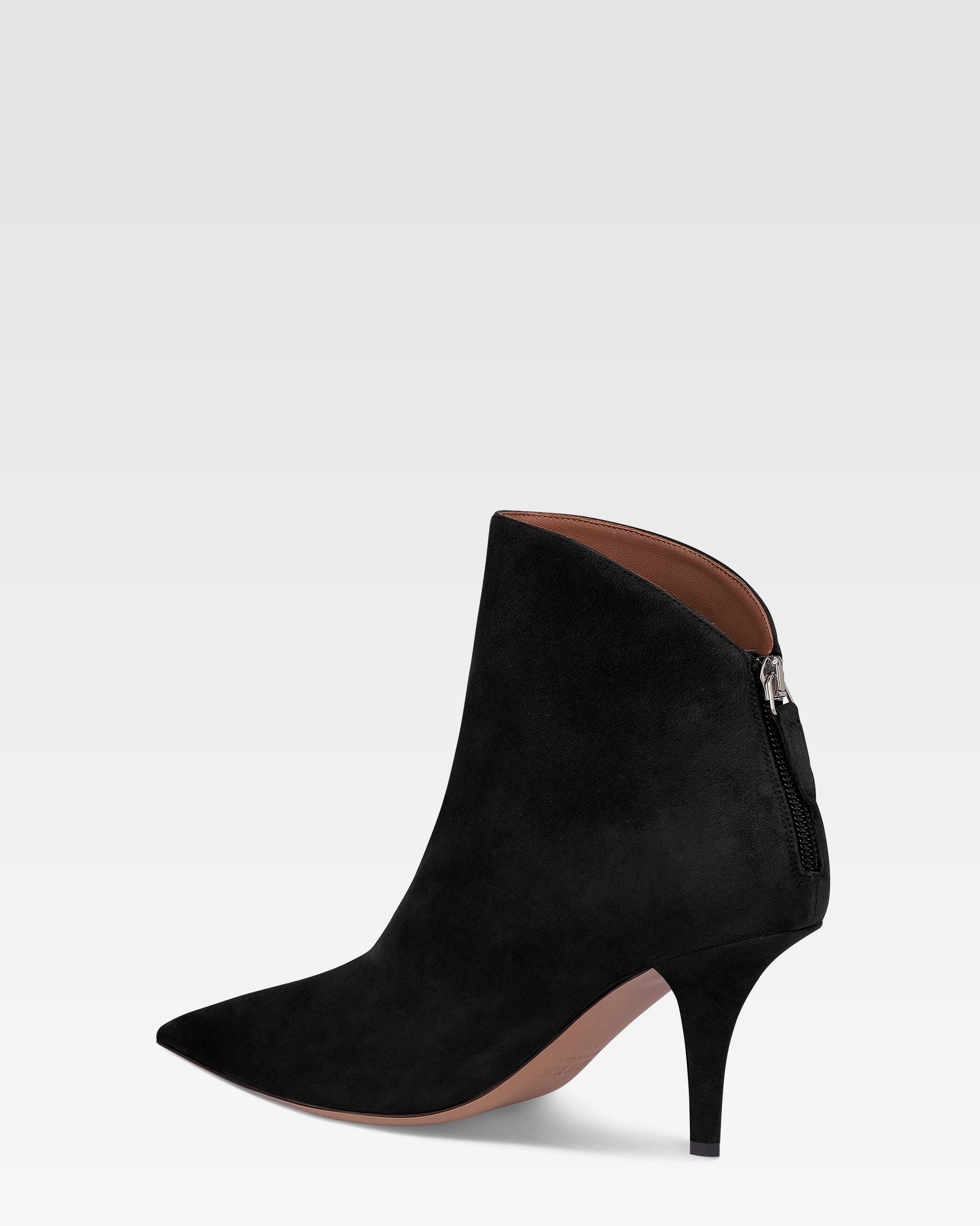 Bottines en cuir suede noir