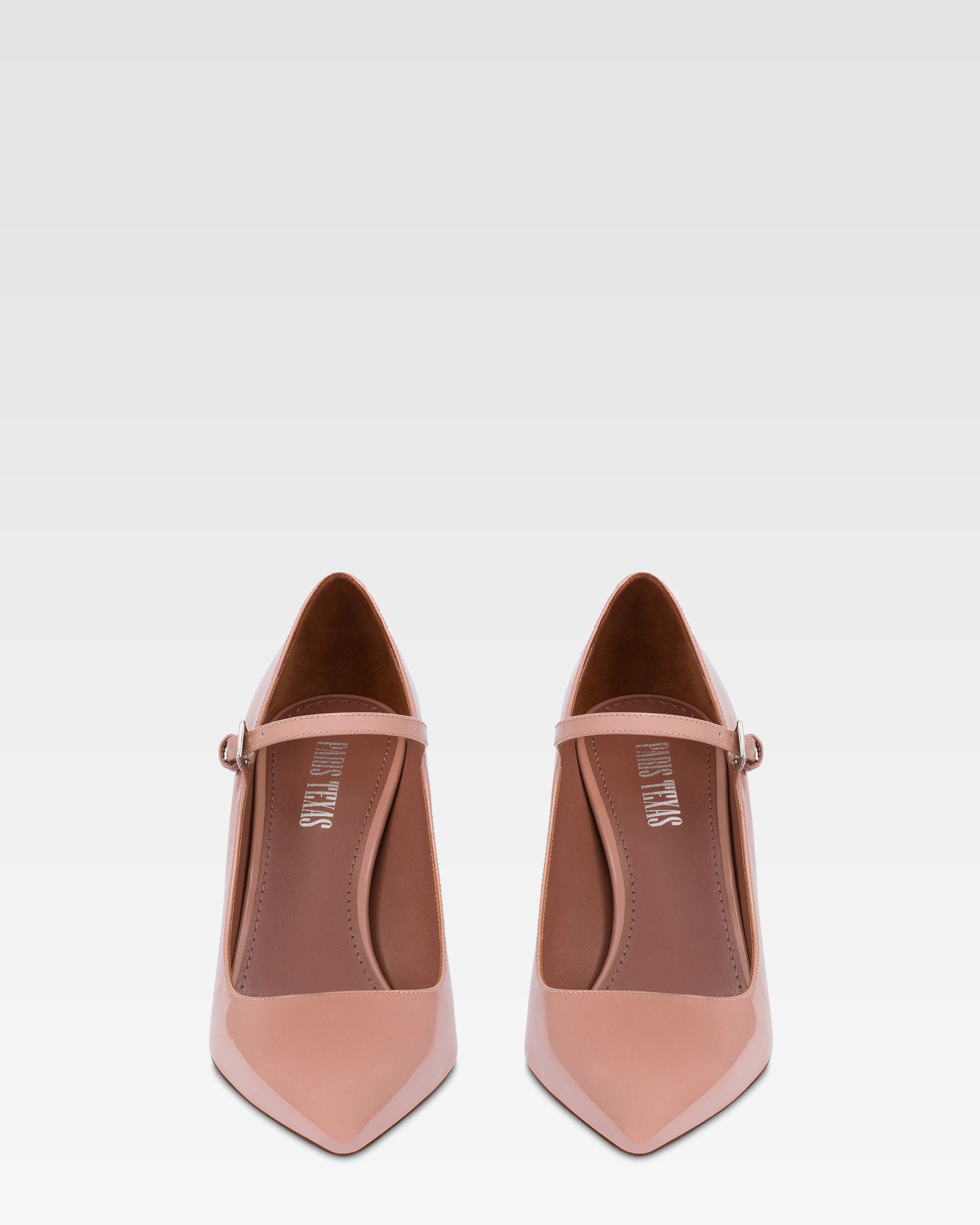 Pumps aus Lackleder in dunklem Phard