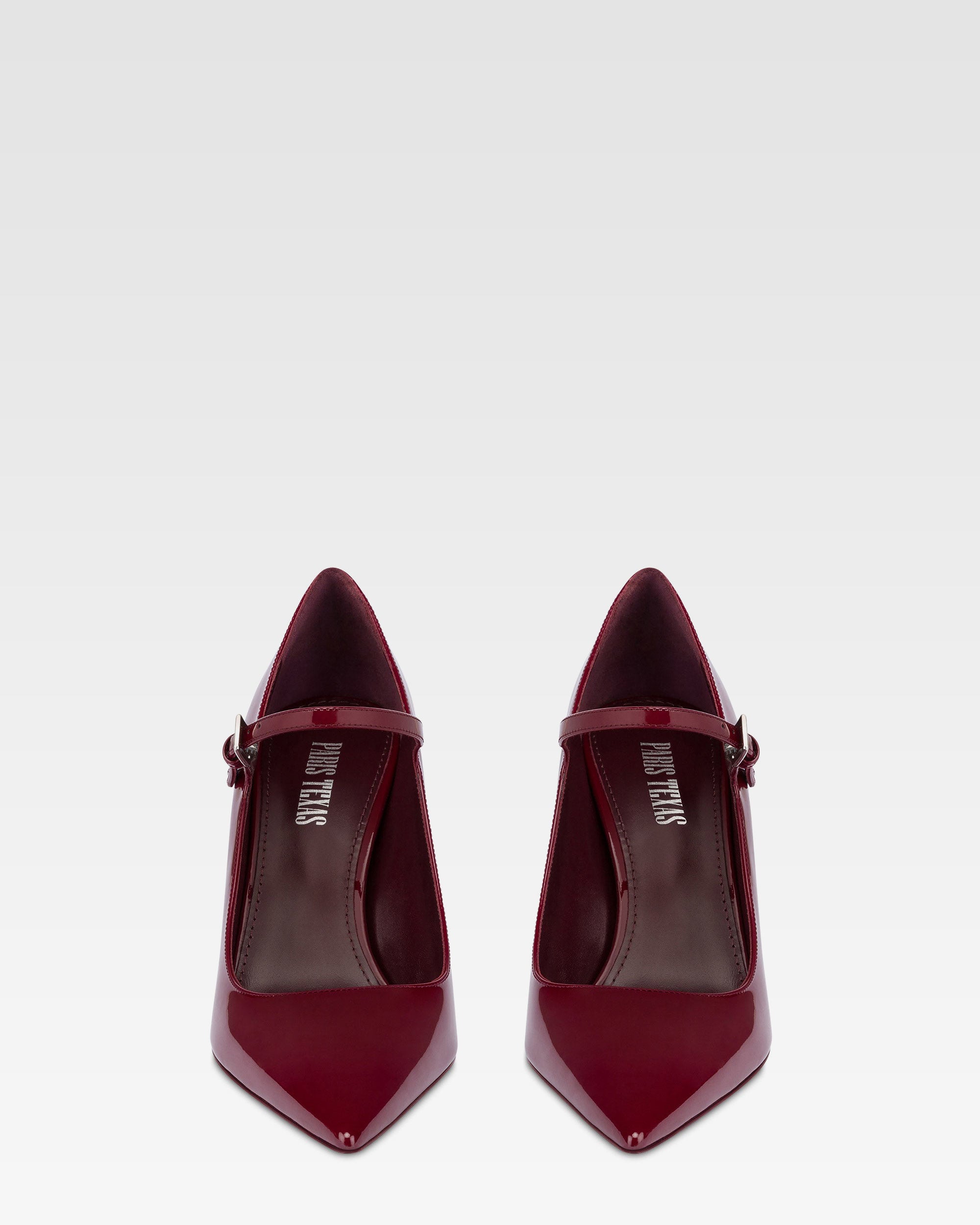 Pumps aus Lackleder in Rouge Noir
