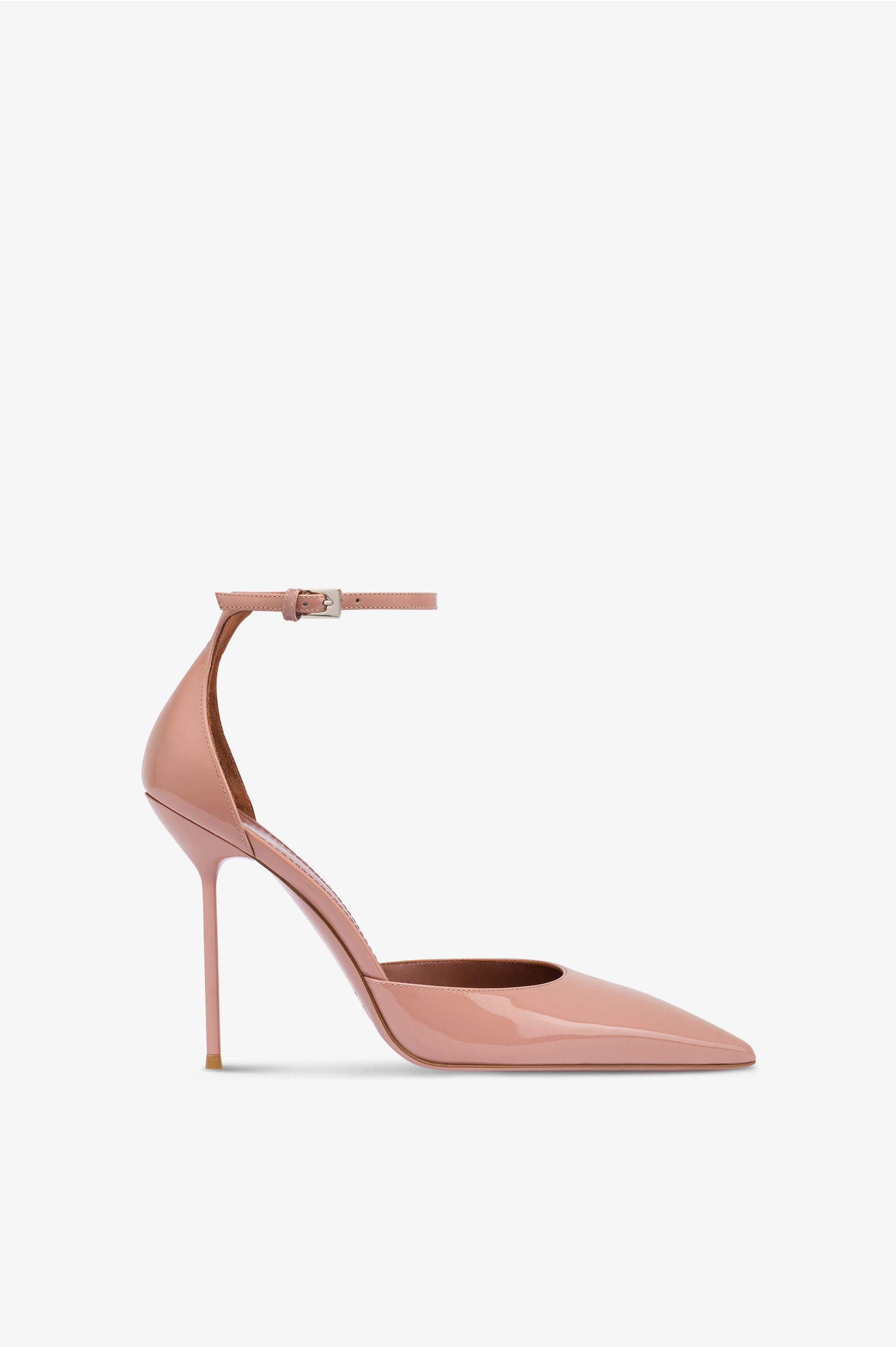 Ankle strap pumps  in vernice dark phard