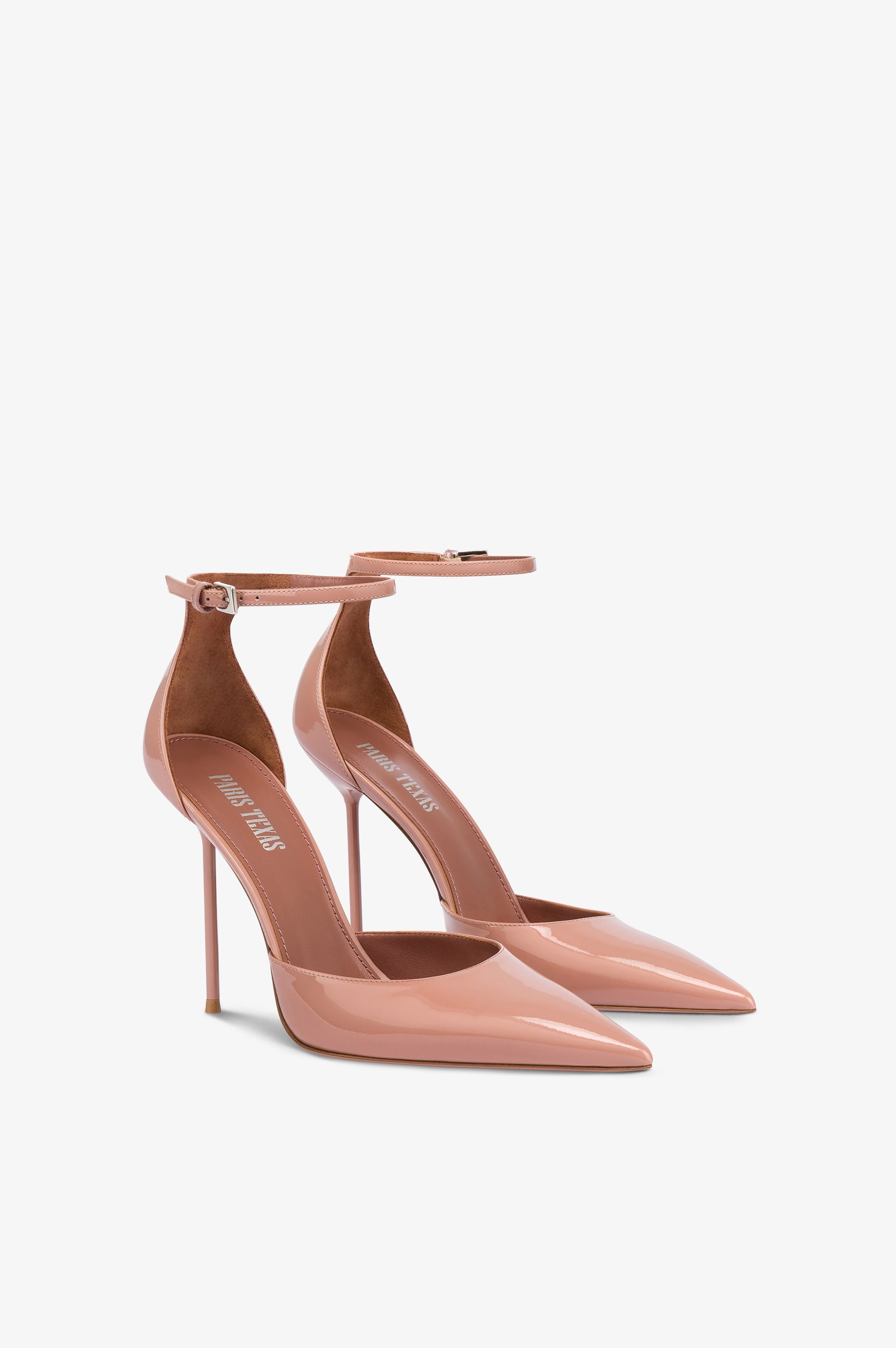 Ankle strap pumps  in vernice dark phard