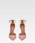 Pumps mit Knochelriemen aus Lackleder in dunklem Phard