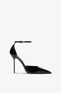 Ankle strap pumps  in vernice nera