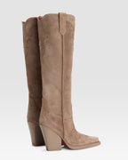 VELOURSLEDER WESTERN STIEFEL