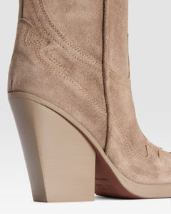 VELOURSLEDER WESTERN STIEFEL