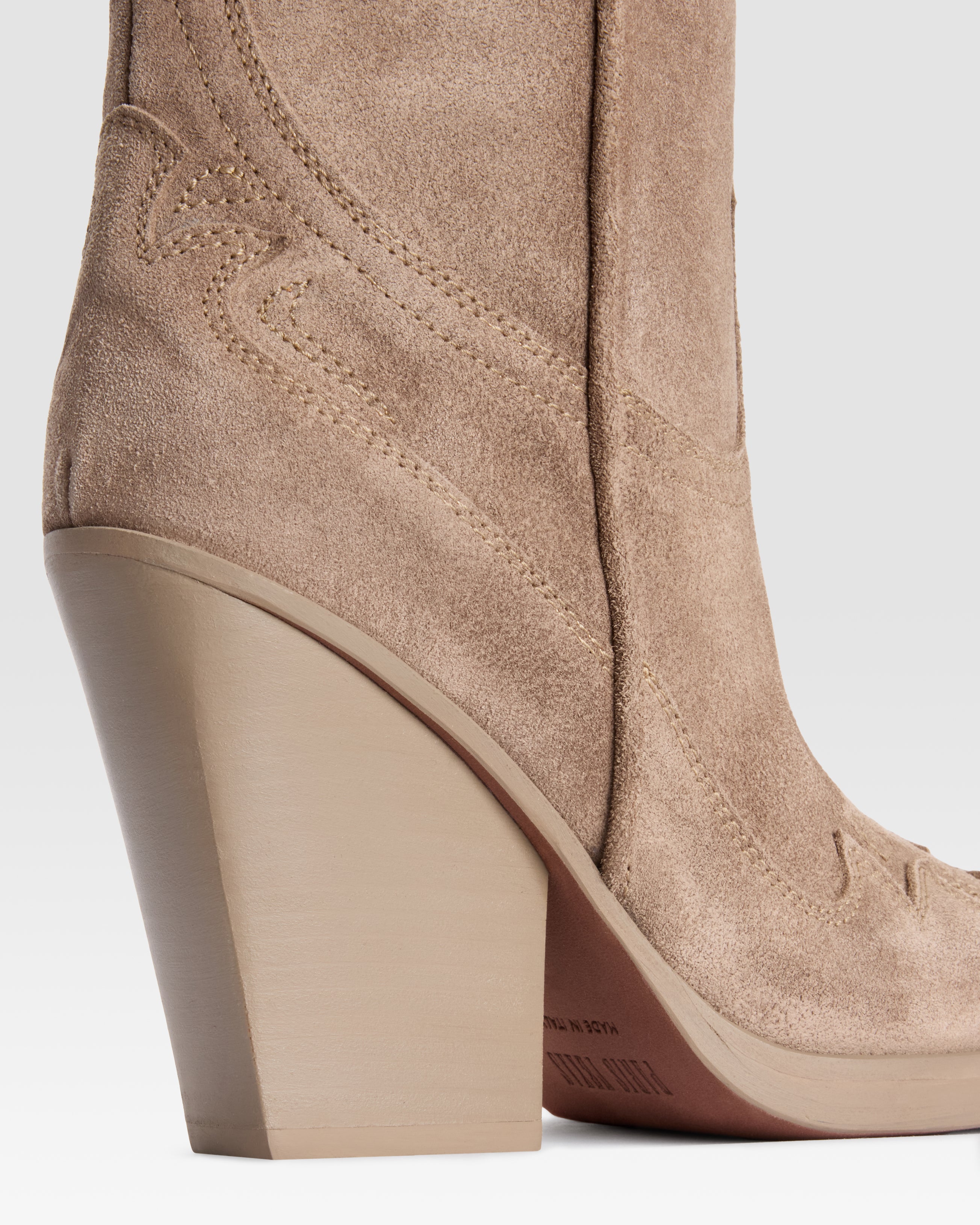 VELOURSLEDER WESTERN STIEFEL