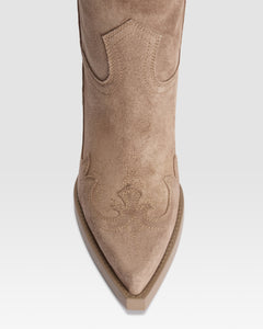 VELOURSLEDER WESTERN STIEFEL