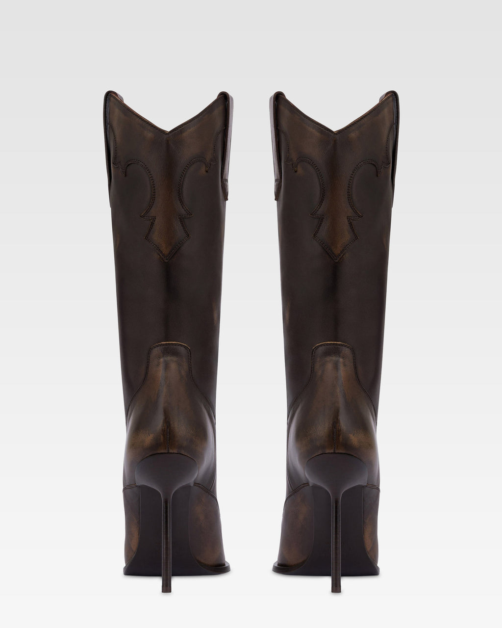 Stivali in pelle spazzolata ebano