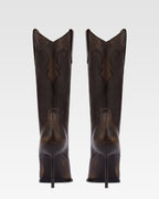 Stivali in pelle spazzolata ebano