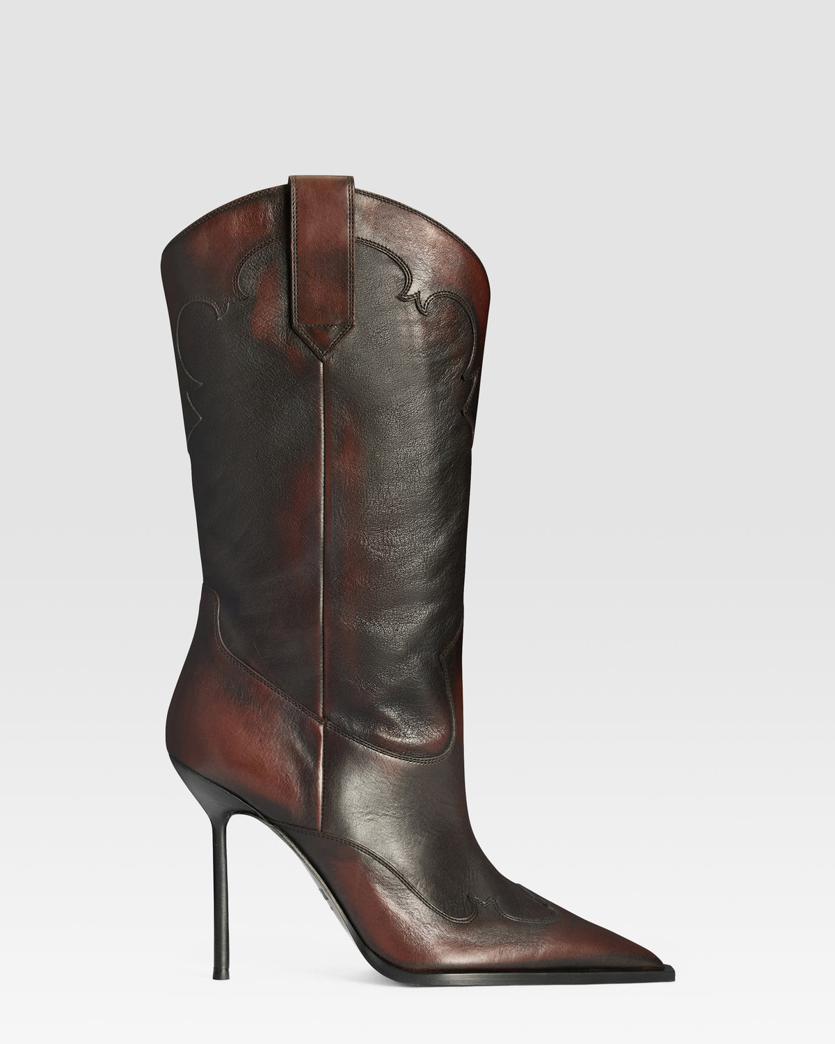 BOTTE EN CUIR BROSSE EFFET VINTAGE