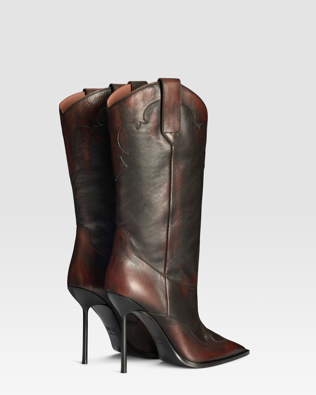 BOTTE EN CUIR BROSSE EFFET VINTAGE