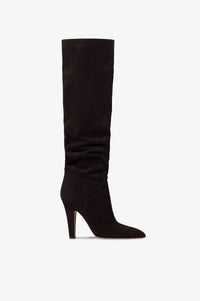 Boots in ebony calf suede leather.