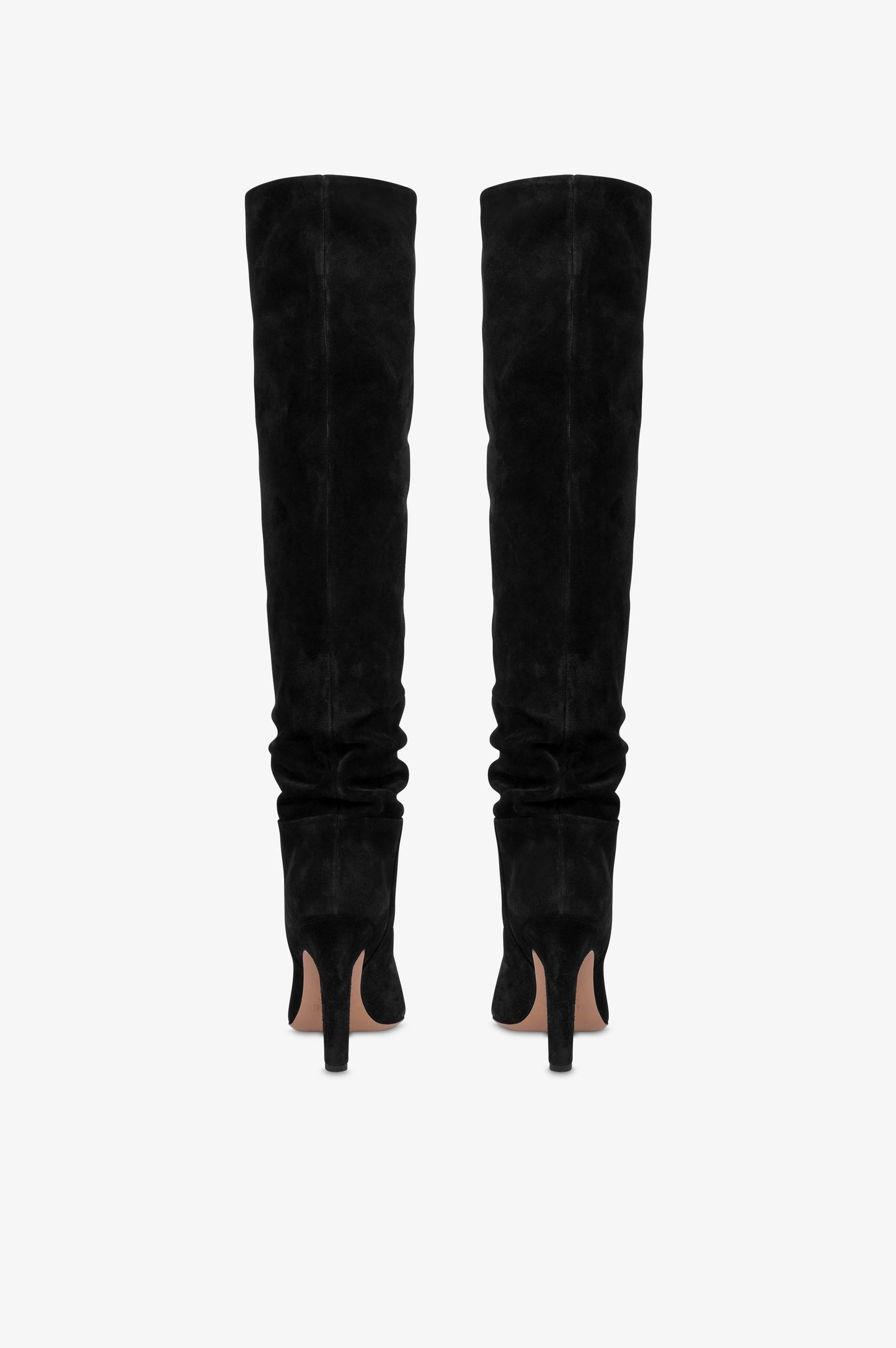 Boots in black calf suede leather.