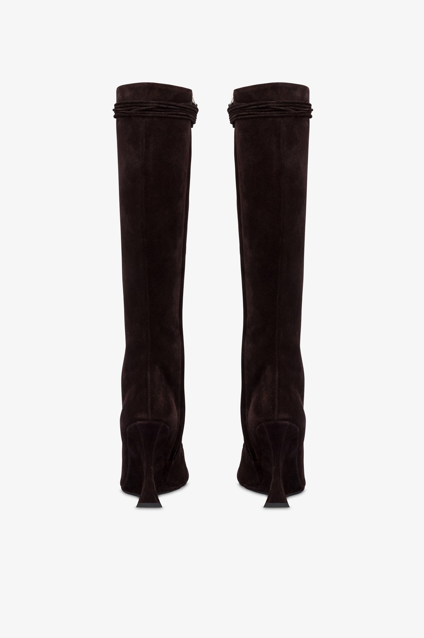 Boots in ebony calf suede leather.