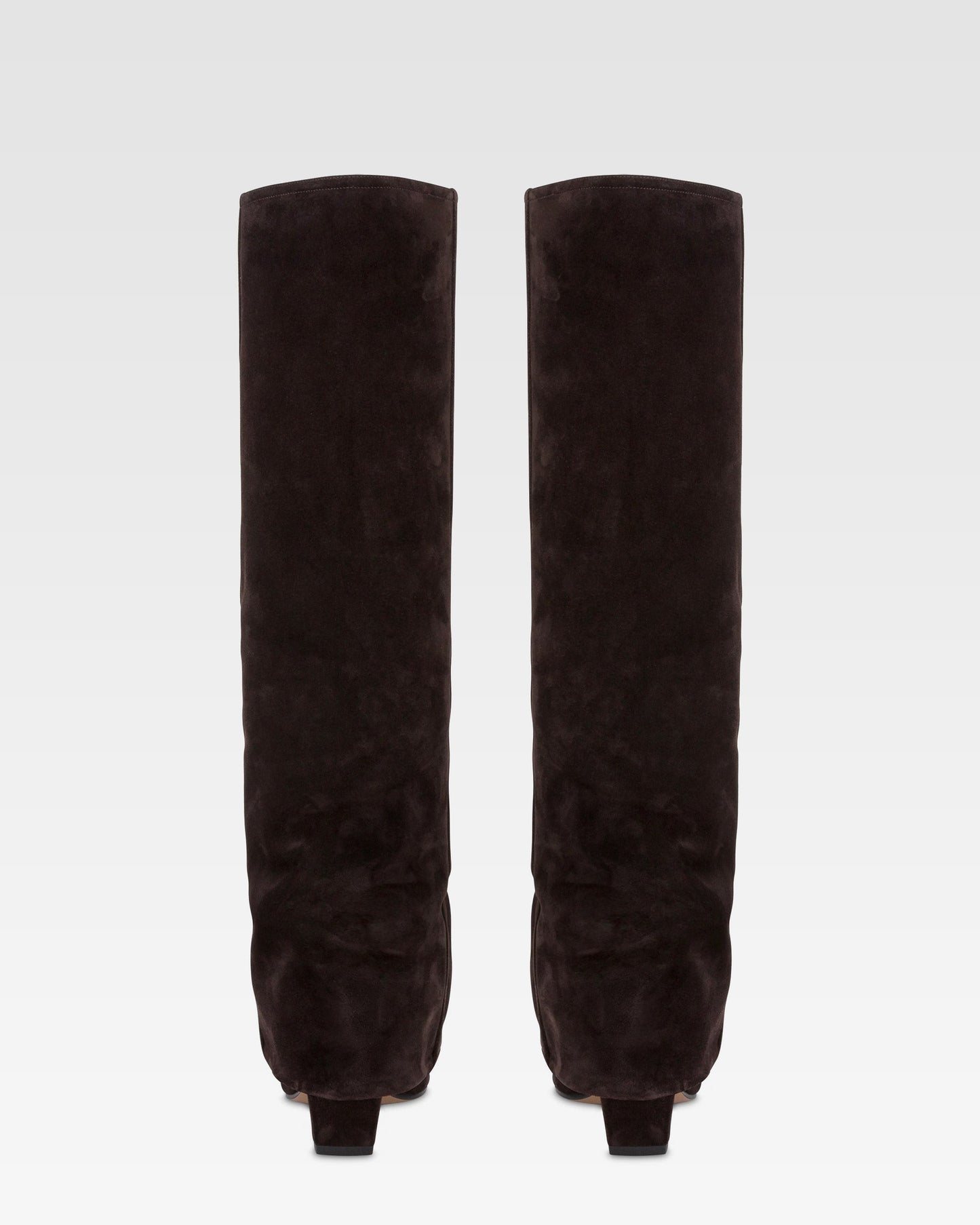 Stivali con ghetta in pelle scamosciata ebano