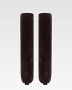 Botas <<fold-over>> de ante de becerro de color ebano.