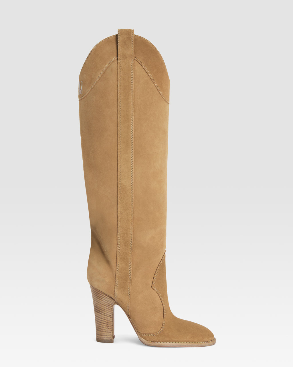 Boots in whisky calf suede leather