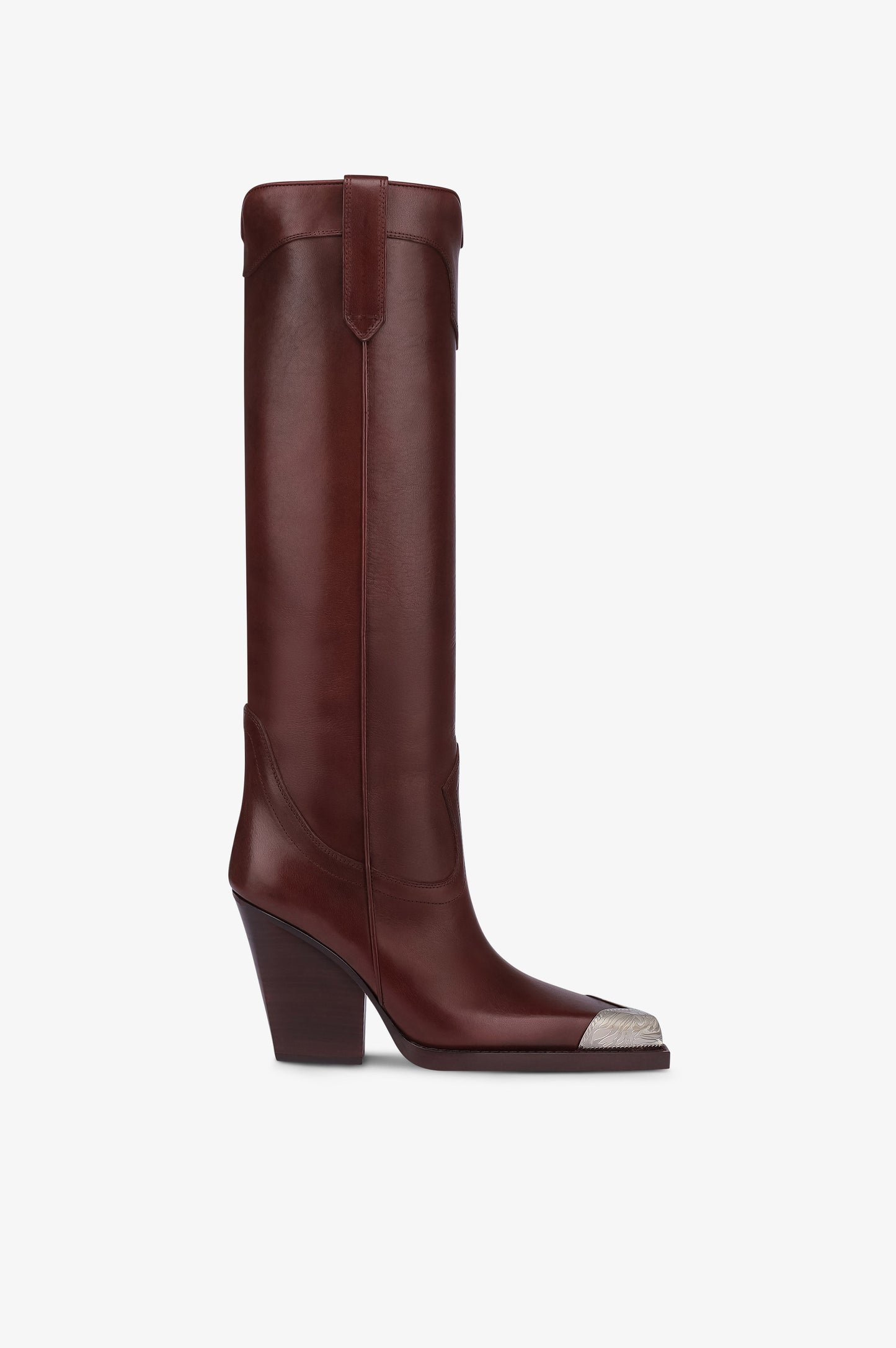 Texanische Stiefel aus Kalbsleder in Rouge Noir