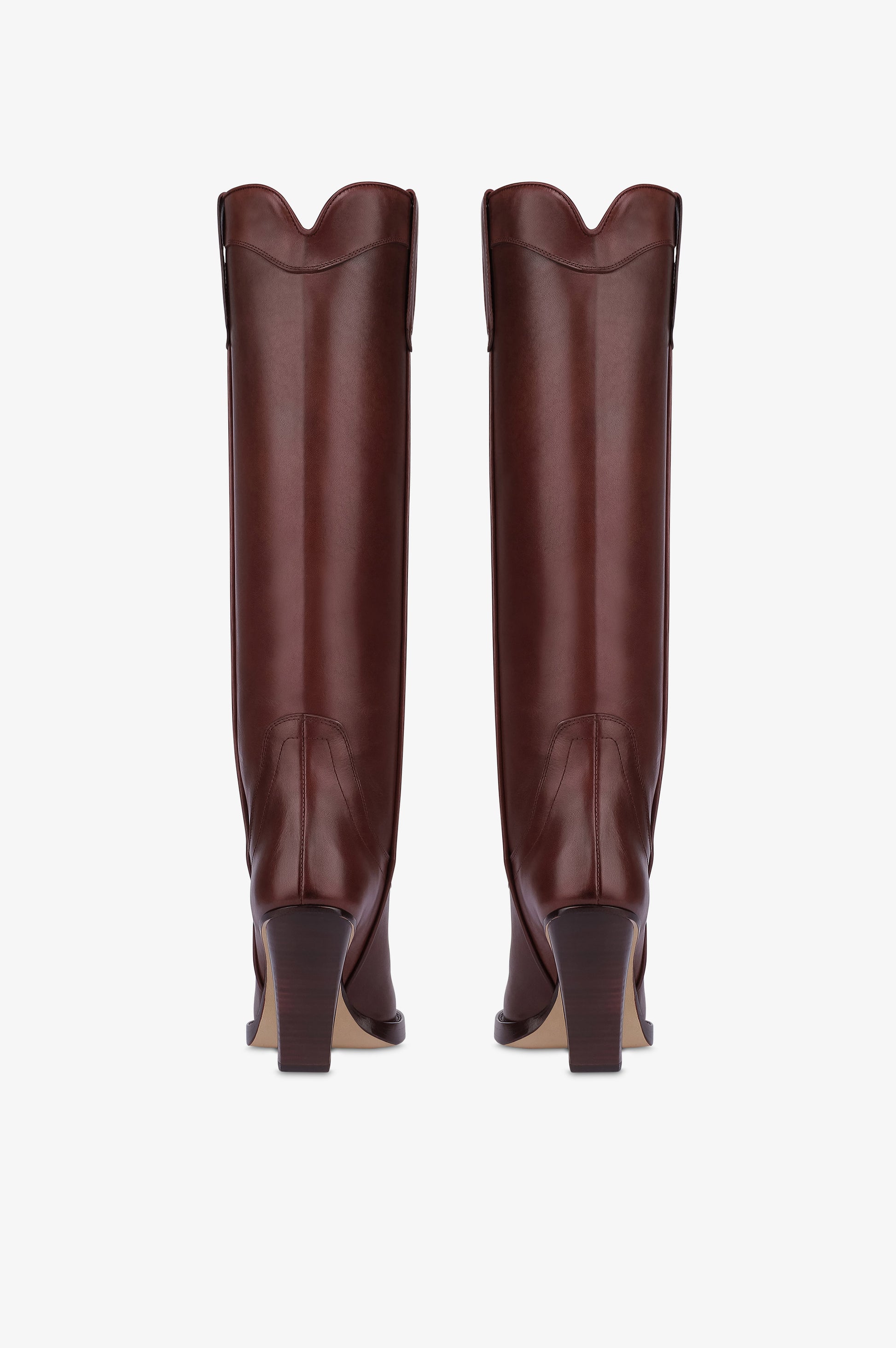 Texanische Stiefel aus Kalbsleder in Rouge Noir