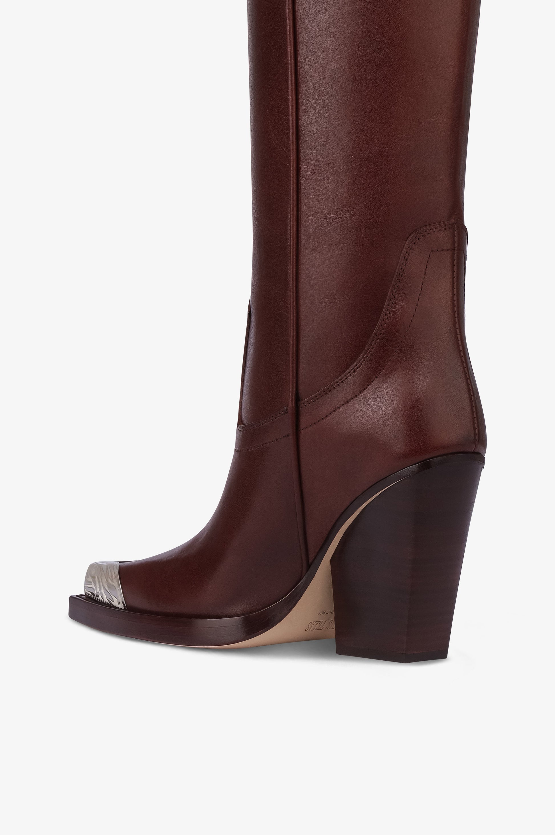 Texanische Stiefel aus Kalbsleder in Rouge Noir